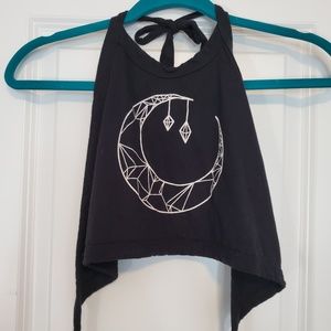 Backless tie crop top